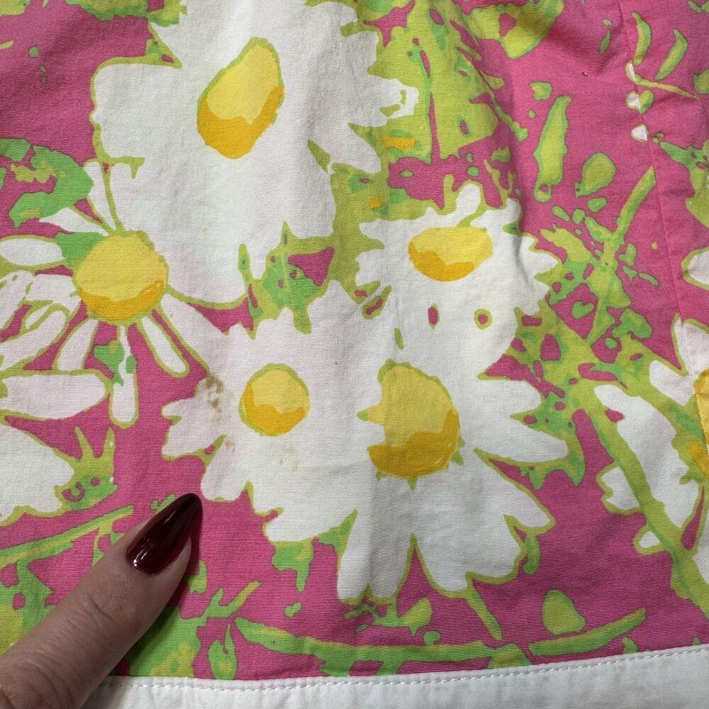 Lilly Pulitzer Halter Dress Girls 8 Floral Daisies Crochet Hotty Pink Resort - Picture 8 of 11